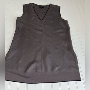 Rag & Bone Silk V Neck Tank Top Small Tunic Taupe Women 686